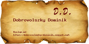 Dobrovolszky Dominik névjegykártya