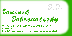dominik dobrovolszky business card